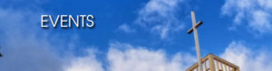 Banner for Events Page - Cross with Sky and Clouds