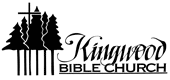 Logo with Trees and Cross Above Trees for Kingwood Bible Church in West Salem, Oregon