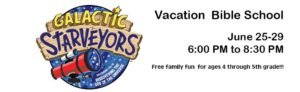 Galactic Starveyors logo with text details about VBS.