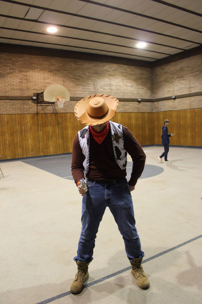 Person dressed in cowboy costume