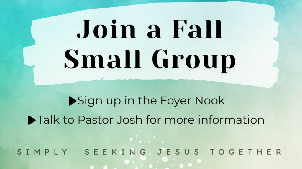 Fall Small Group Kingwood